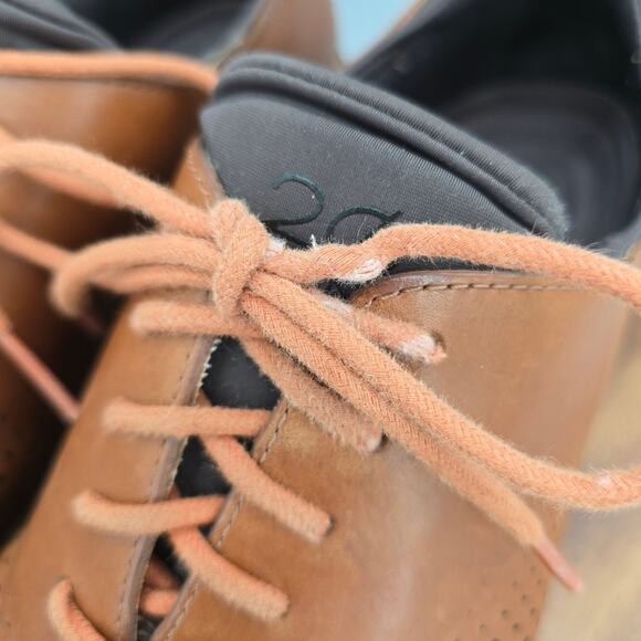 Cole Haan 2.Zerogrand Oxfords Men's 12 M Brown Leather Laser Wingtip Dress Shoes - Picture 7 of 10